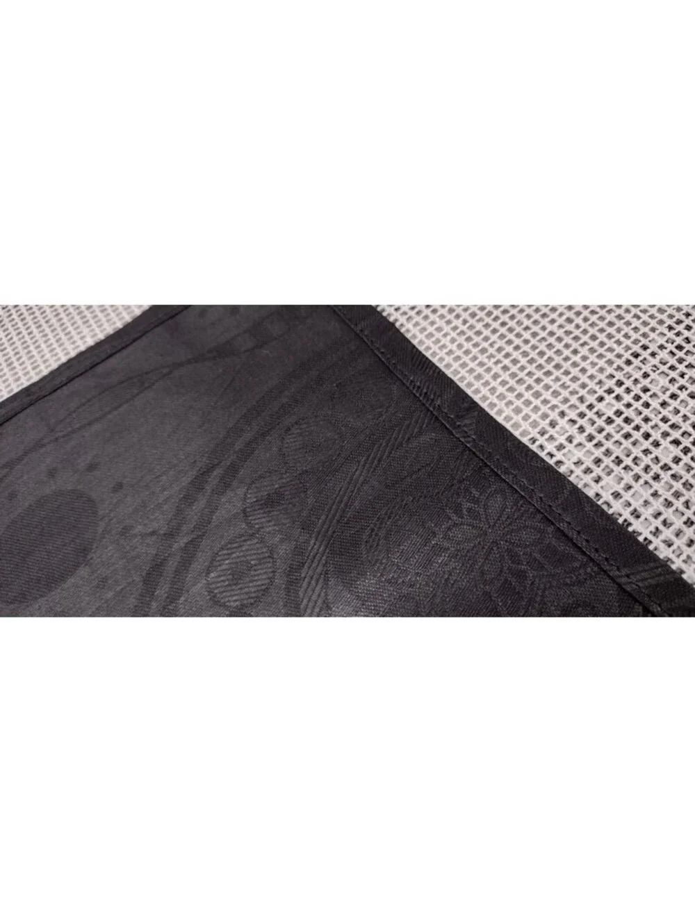 Vintage Spider Web Scarf Recangle Black Sturdy Cotton Embroidered - Planets Goth
